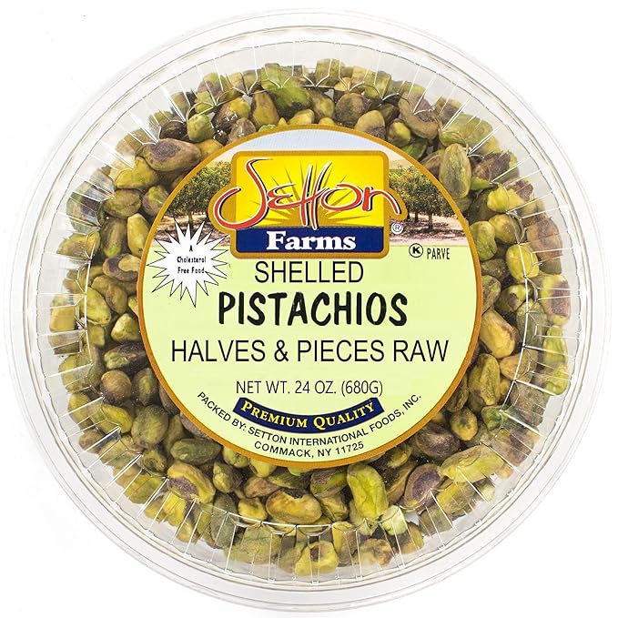 Setton Farms Shelled Pistachio Kernels, Halves & Pieces Raw, 24 Ounce (No Shells, Raw, Unsalted)