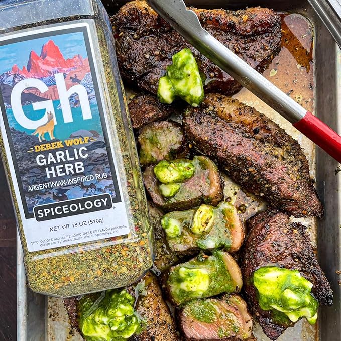 Spiceology & Derek Wolf - Garlic Herb - Argentinian-Inspired BBQ Rub - Barbeque Spices and
