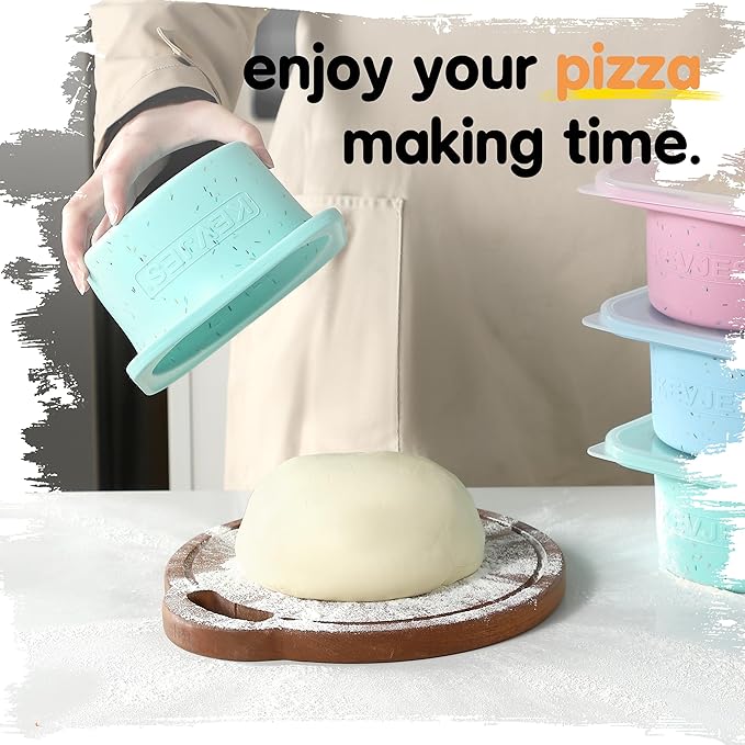 1000ml PLUS Pizza Sourdough Proofing Containers with Air-tight Lids for DIY family Artisan