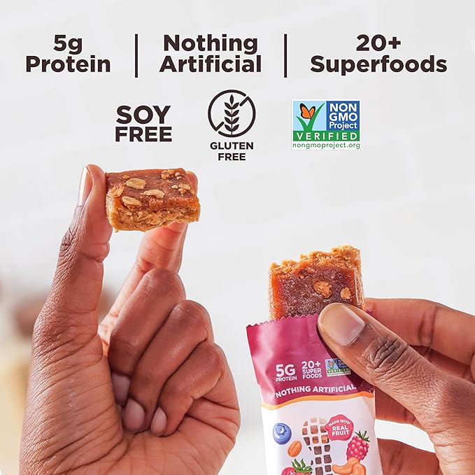 Perfect Bar Mini, PB&J Protein Bar, Protein Snack, Snack Bar, Gluten Free, Soy Free, Non GMO, No