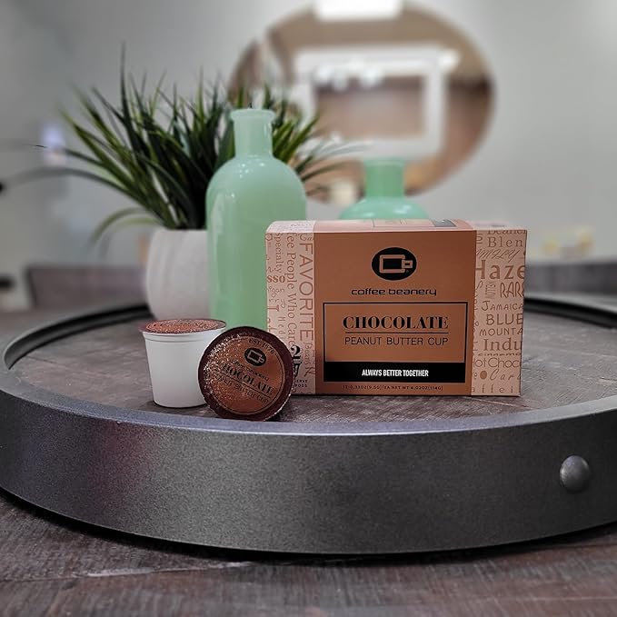 Chocolate Peanut Butter Cup Coffee Pods by Coffee Beanery | 12ct Flavored Coffee Pods Medium Roast