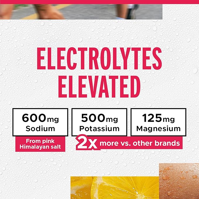 FITAID Hydrate Clean Electrolyte Mix, Zero Sugar, Balanced Electrolyte Ratios: 600mg Sodium, 500mg