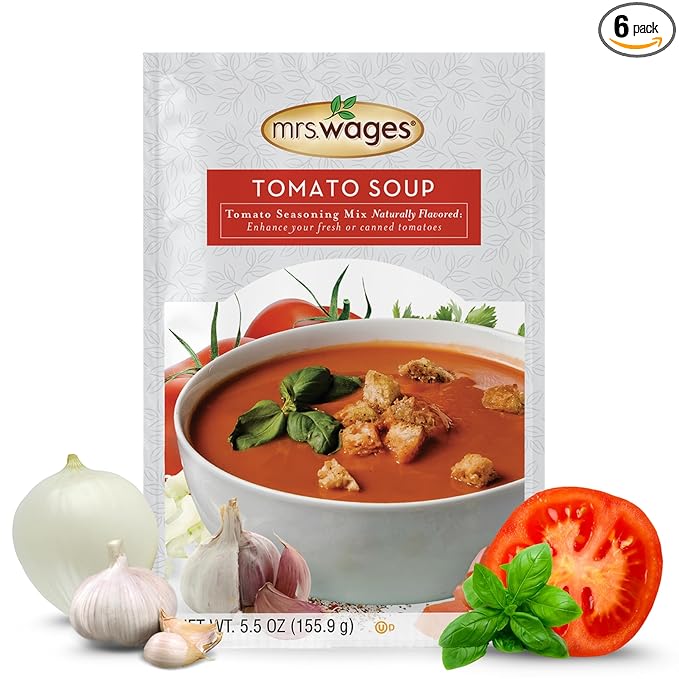 Mrs. Wages Tomato Soup Seasoning Mix, Easy-To-Use, Simple Homemade Tomato Soup, Great Flavor, Easy