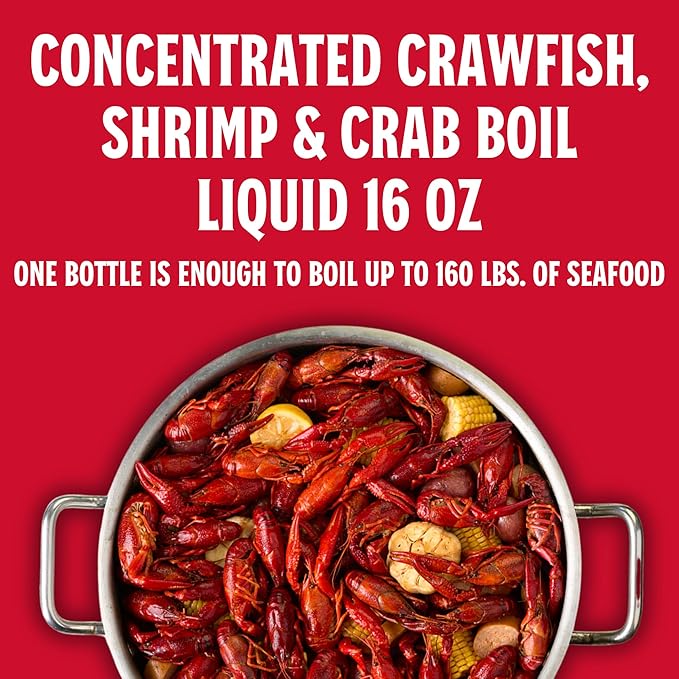 Louisiana Fish Fry Products Crawfish, Shrimp & Crab Concentrated Liquid Boil Seasoning - Spicy &