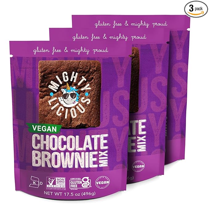 Mightylicious Chocolate Brownie Mix (Plant Based) ??Gluten-Free ??Non-GMO ??Egg-Free ??Kosher