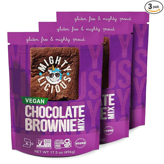 Mightylicious Chocolate Brownie Mix (Plant Based) ??Gluten-Free ??Non-GMO ??Egg-Free ??Kosher