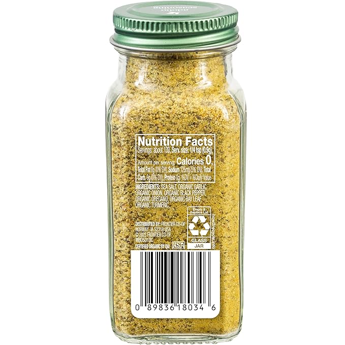 Simply Organic Adobo Seasoning, 4.14-Ounce, Garlic, Onion& Pepper Blend, Add Depth Without Heat To