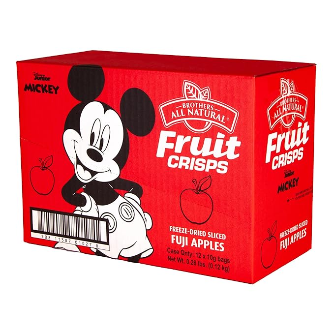 Brothers All Natural Disney Freeze Dried Fruit Crisps, Fuji Apple, 0.35 Oz (Pack of 12), Made with