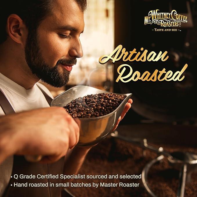 Mt. Whitney Base Camp Blend Whole Bean Medium Dark Roast Low Acid Coffee - 5 lb (Pack of 1)