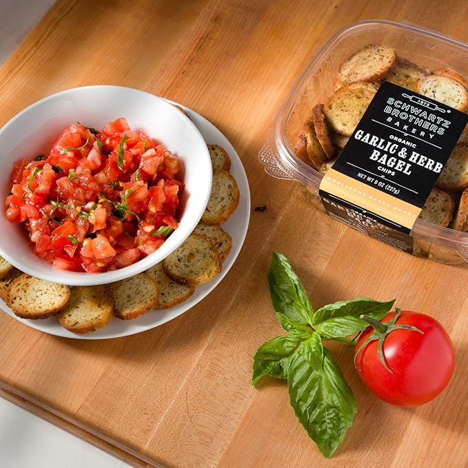Schwartz Brothers Bakery, Bagel Chip Sampler, Everything & Garlic & Herb, Organic, Kosher
