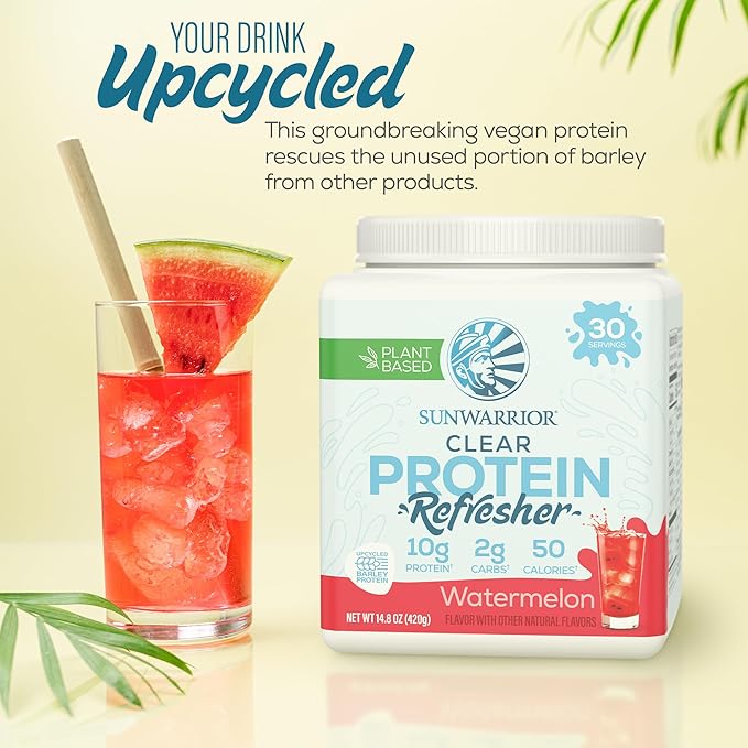 Sunwarrior Clear Protein Powder Plant-Based Water Mix, Vegan and Refreshing Protein and Hydration