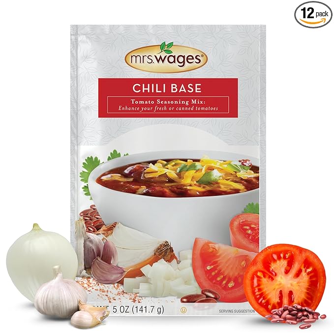 Mrs. Wages Chili Base Canning Mix | Easy-To-Use | Simple Homemade Chili | Great Flavor | Easy To