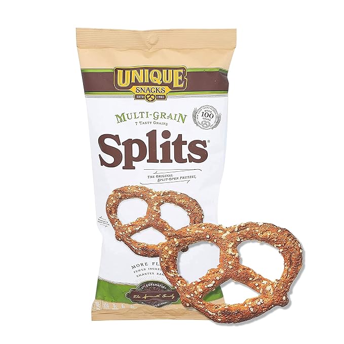 Unique Snacks - Multi Grain Splits Pretzels, Homestyle Baked, Certified OU Kosher and non-GMO, 11