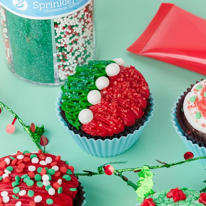 Sweets Indeed Sprinkles 6 Cell Edible Sprinkle Mix Jimmies Perfect for Cake Decorations Baking Ice