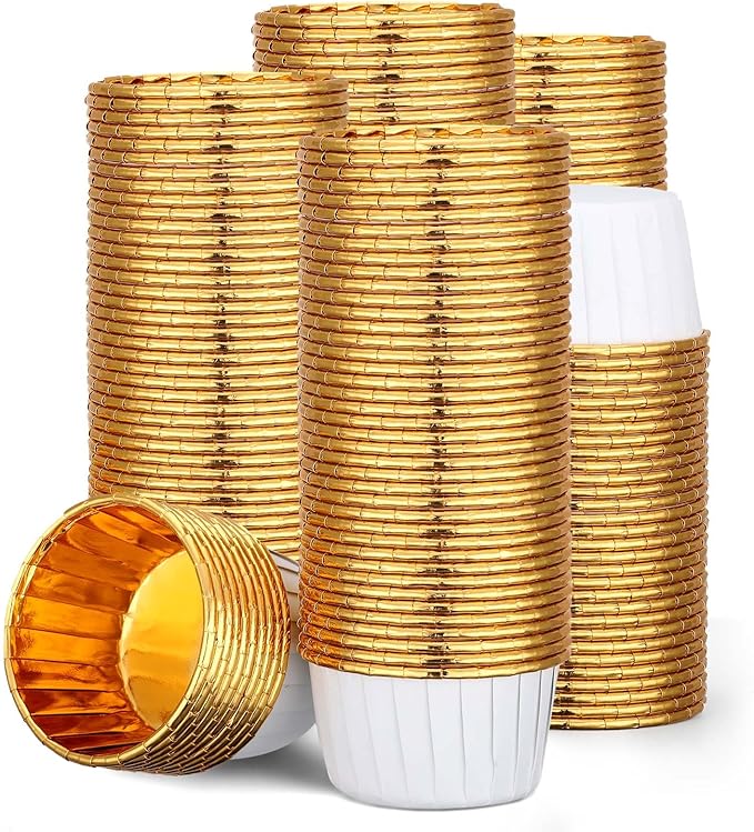 EUSOAR Cupcake Cups, 200pcs 3.5oz Mini Cheesecakes Holders Disposable Ramekins, Muffin Cupcake