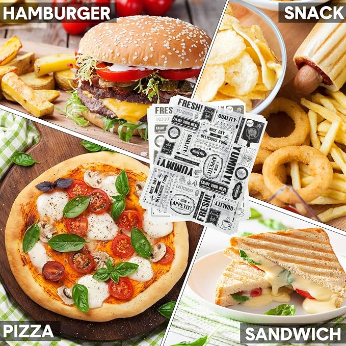 Seajan Wax Paper Food Wrap, 13 x 15.8 Inch, 200 Sheets, Grease Resistant, Waterproof, Newsprint
