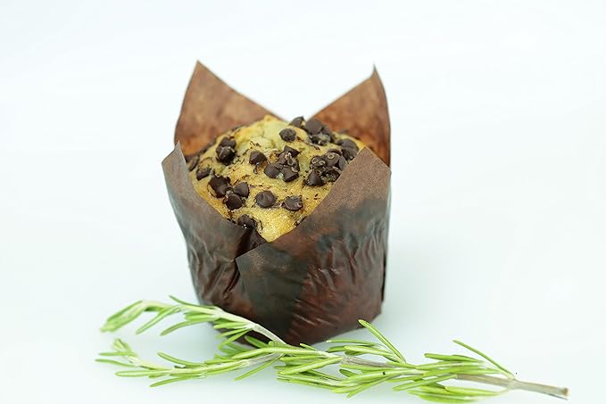 Brown Tulip Baking Cups, Medium Size, for Muffins, Cupcakes, Eco Friendly, Disposable, Non-Stick