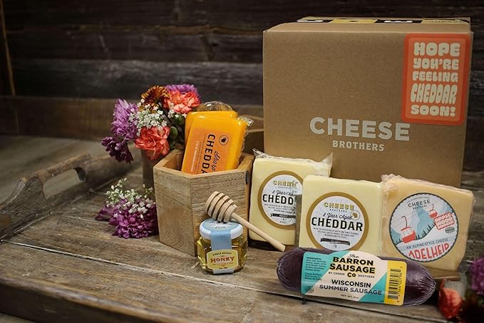 Cheese Bros Cheese, Honey & Salami Gift Basket