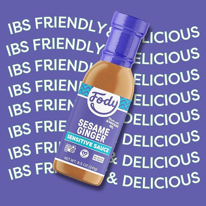 Fody Foods Sesame Ginger Sauce & Marinade, 8.5 Oz, Garlic and Onion Free, Low FODMAP Certified, Gut