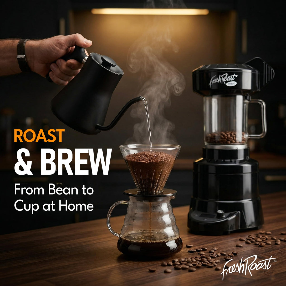 Fresh Roast SR800 Coffee Roaster – Roast Coffee at Home – Variable Heat and Fan Control – Digital