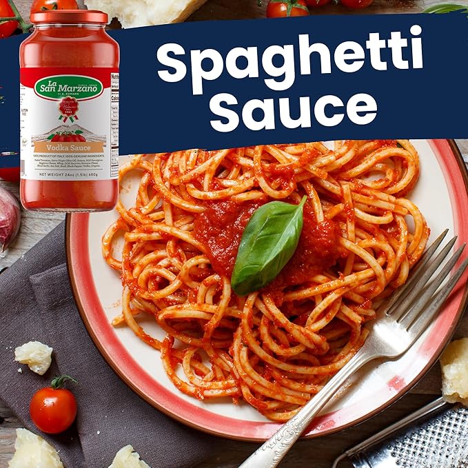 La San Marzano Vodka Sauce, 24 oz, Pasta Sauce Made in Italy, All Purpose Tomato Premium Quality