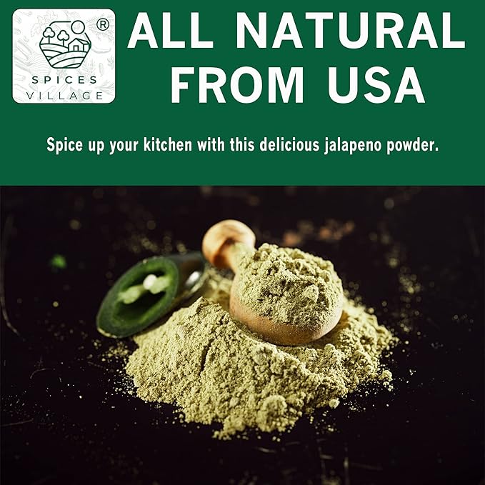 SPICES VILLAGE Jalapeno Powder [6 oz] - Ground Jalepeno Pepper, Natural Spicy and Flavorful