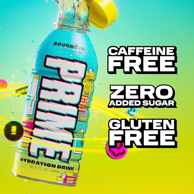 PRIME Hydration SOURNOVA, Sports Drinks, Electrolyte Enhanced for Replenishing Fluids, 250mg BCAAs