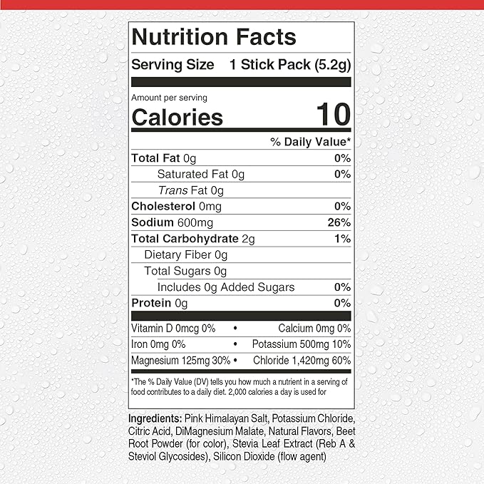 FITAID Hydrate Clean Electrolyte Mix, Zero Sugar, Balanced Electrolyte Ratios: 600mg Sodium, 500mg