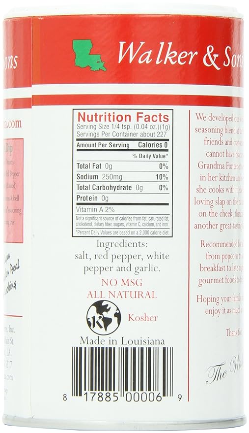SLAP YA MAMA Cajun Seasoning, Hot, 8-Ounce (Pack of 4)
