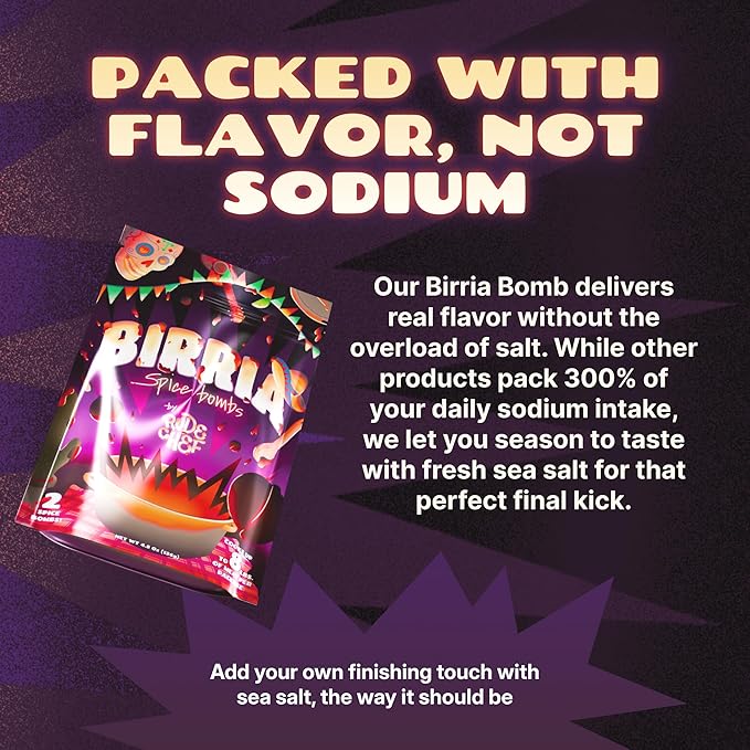 𝗪𝗜𝗡𝗡𝗘𝗥 - 𝗕𝗘𝗦𝗧 Birria Bomb Balls - 𝗠𝗦𝗚-𝗙𝗥𝗘𝗘 Authentic Birria Taco Seasoning - Cooks