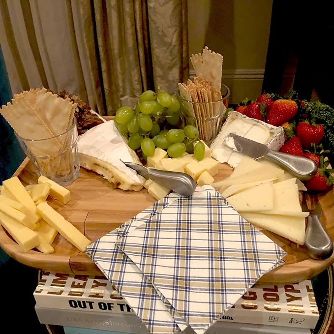 Picnic at Ascot Bamboo Cutting Board for Cheese & Charcuterie with Knife Set & Cheese Markers