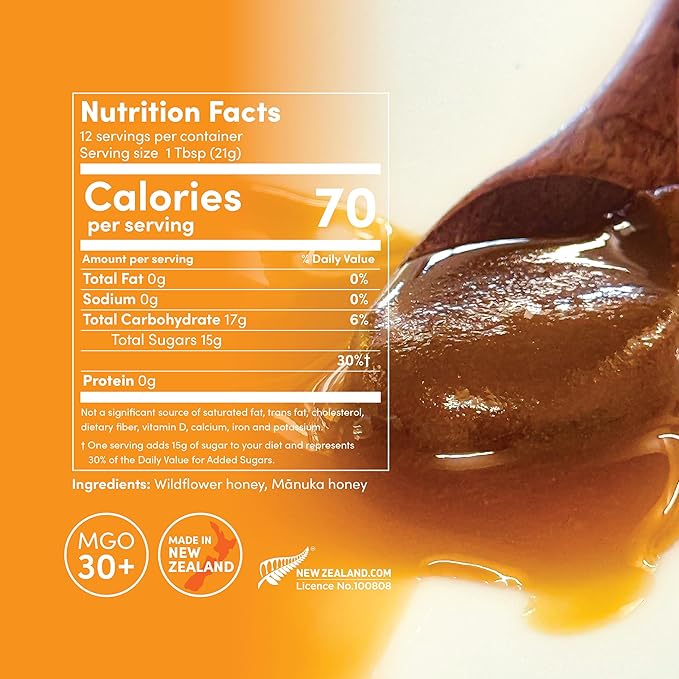 me today - Wildflower Honey with Manuka MGO 30+ from New Zealand (8.8 oz) Authentic, Raw &