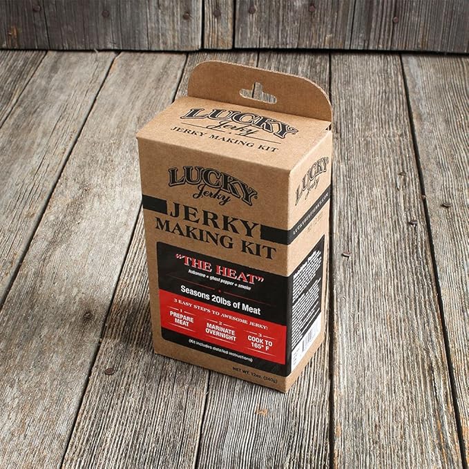 Lucky Jerky The Heat DIY Jerky Seasoning Kit - Seasons 20lbs of Meat