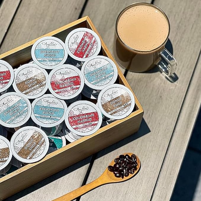 Angelino's Coffee - Medium Roast Coffee Pods Variety Pack, 96 Count - Includes Breakfast Blend