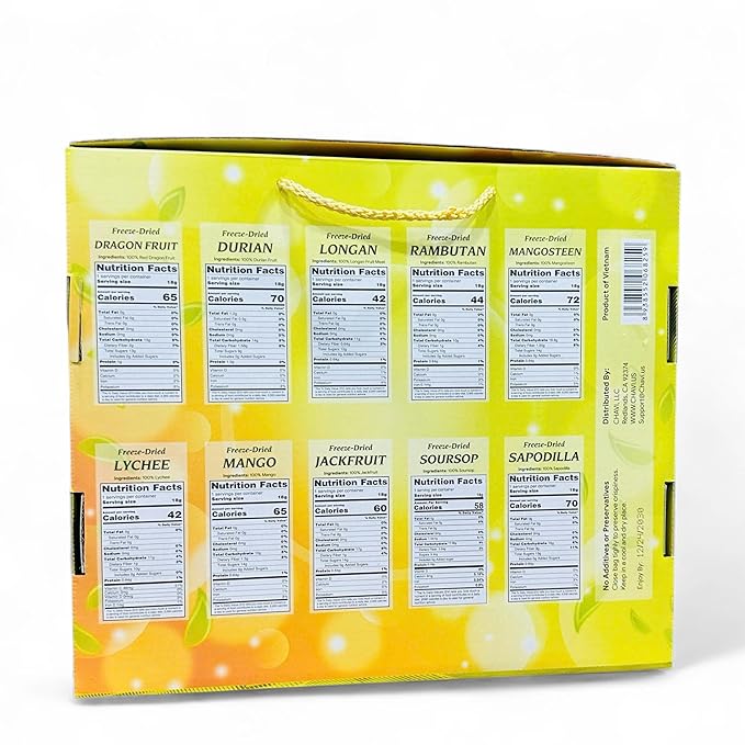 CHAVI Freeze Dried Exotic Tropical Fruits | Pack of 10 | Gift Box - No Added Sugars or