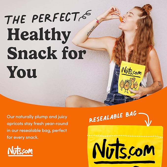 Nuts.com – Dried Apricots Turkish – No Sugar Added, Healthy Fruit Snack for Adults & Kids