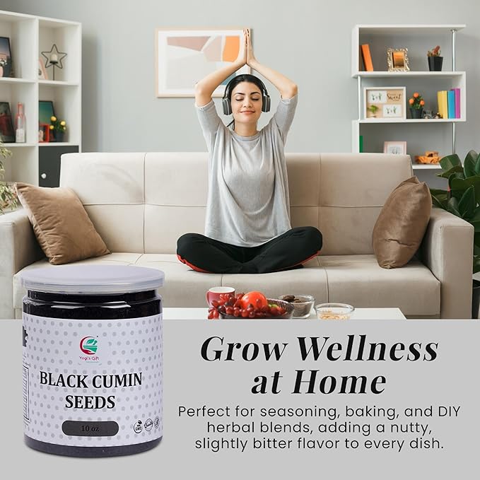 Black Cumin Seeds 10oz, Nigella Sativa, 100% Pure & Natural, Premium Quality Kalonji Seeds, Perfect