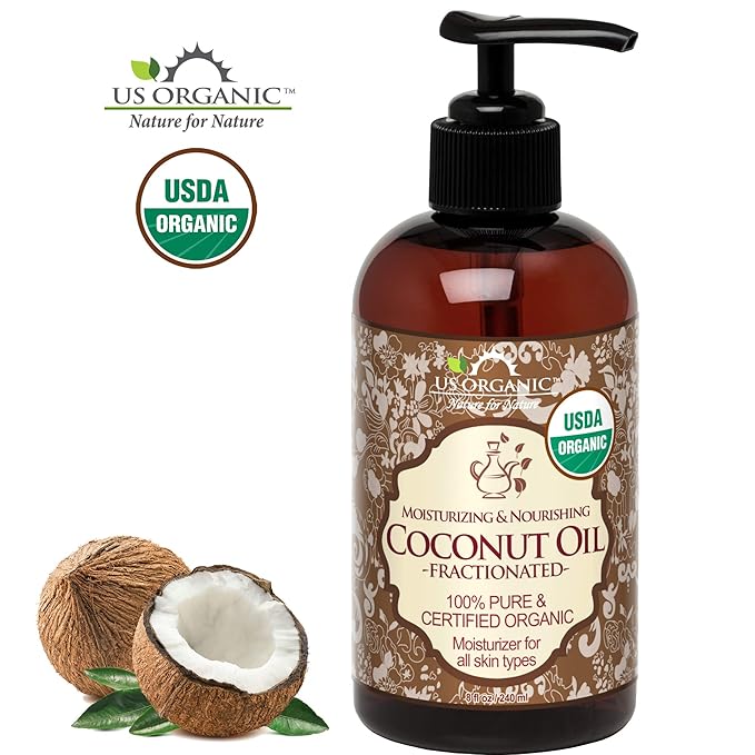 US Organic Fractionated Coconut MCT Oil (Liquid Coconut Oil), USDA Certified Organic, Non-GMO