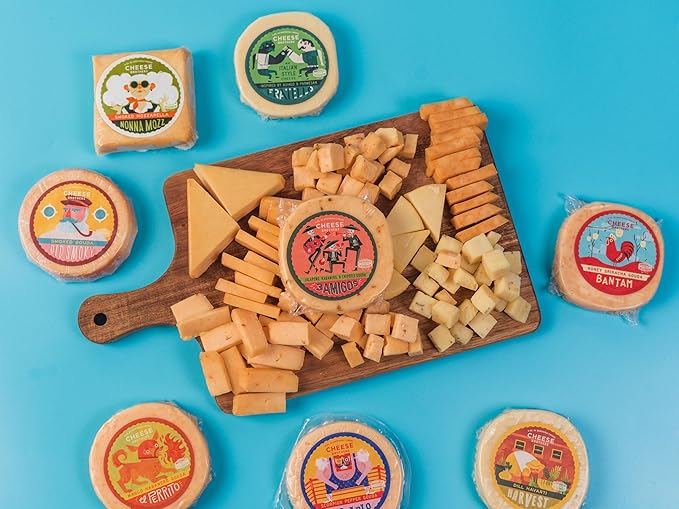 Cheese Bros. Brotherhood Gift Box | Fresh from Wisconsin | Assorted Gouda, Havarti, Mozzarella and