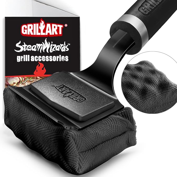 GRILLART Bristle Free Grill Brush Kit, Reinforced Outdoor Grill Brushes, Safe Cleaning Tools with
