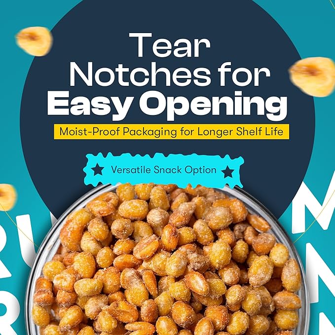 Three Amigos Corn Nuts Suger Free, 100% Vagan, Peanut Free Non-GMO (All Natural Ingredients)