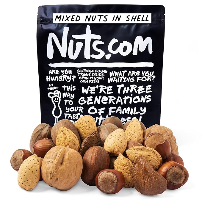 Nuts.com ??Mixed Nuts in Shell ??2 Lb Bag, Healthy Snack Sampler, Includes Premium Walnuts