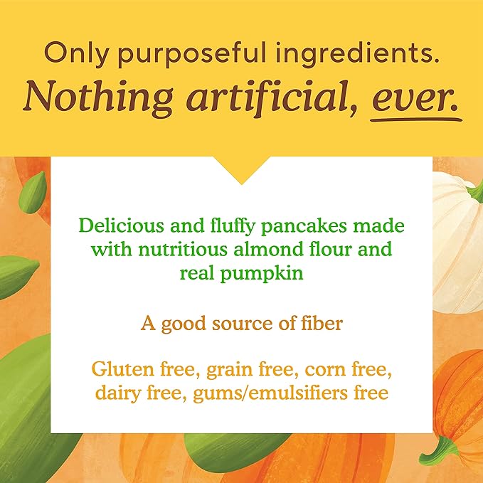 Simple Mills Almond Flour Pancake & Waffle Mix, Pumpkin - Gluten Free, Plant Based, Paleo Friendly