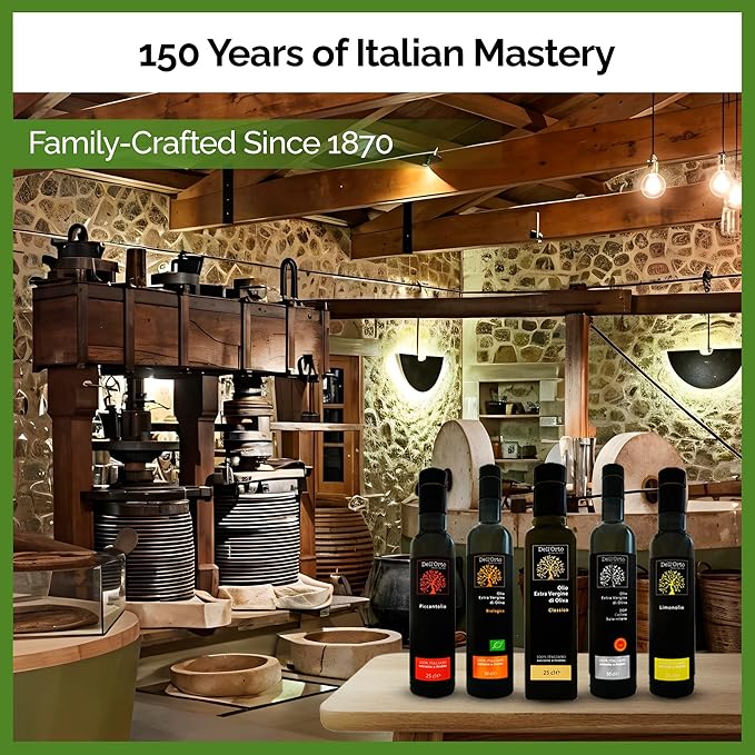 Dell'Orto Piccantolio Chili Olive Oil Extra Virgin (250ml) | Hot Peppers, Cold Pressed Spicy Olive