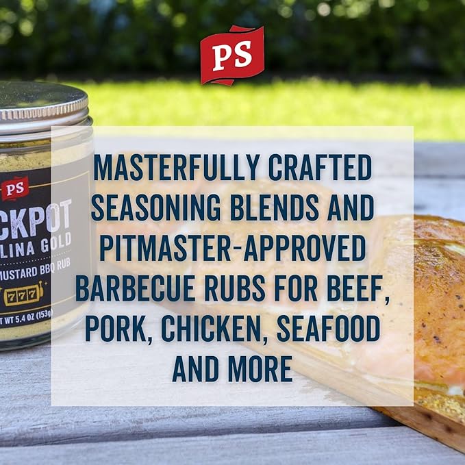 PS Seasoning Jackpot Carolina Gold - Sweet and Tangy Honey Mustard BBQ Seasoning and Rubs for