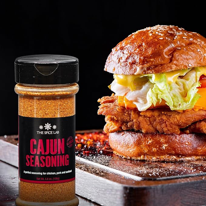The Spice Lab Cajun Seasoning - Robust Gourmet Blend Cajun Powder Seasoning - Essential For Fish &