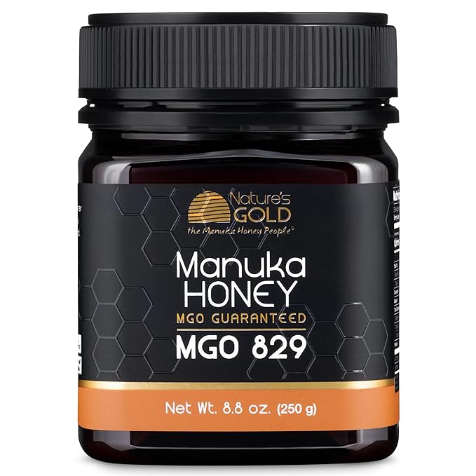 Nature’s Gold Raw Manuka Honey, MGO 829+ | Authentic MGO, Australian Honey, Non-GMO, 100% Pure