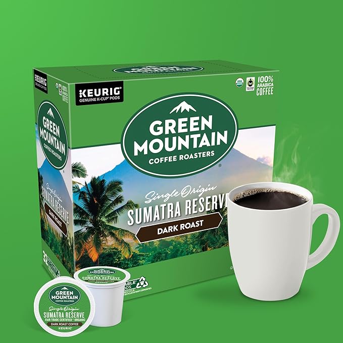 Green Mountain Coffee Roasters Sumatra Reserve Coffee, Keurig Single-Serve K-Cup pods, Dark Roast