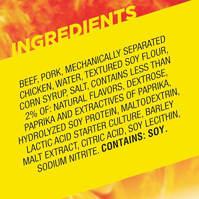 Slim Jim Smoked Meat Sticks, Original Flavor, 6g Protein Per Serving, Snack Size, Lunchbox Snack