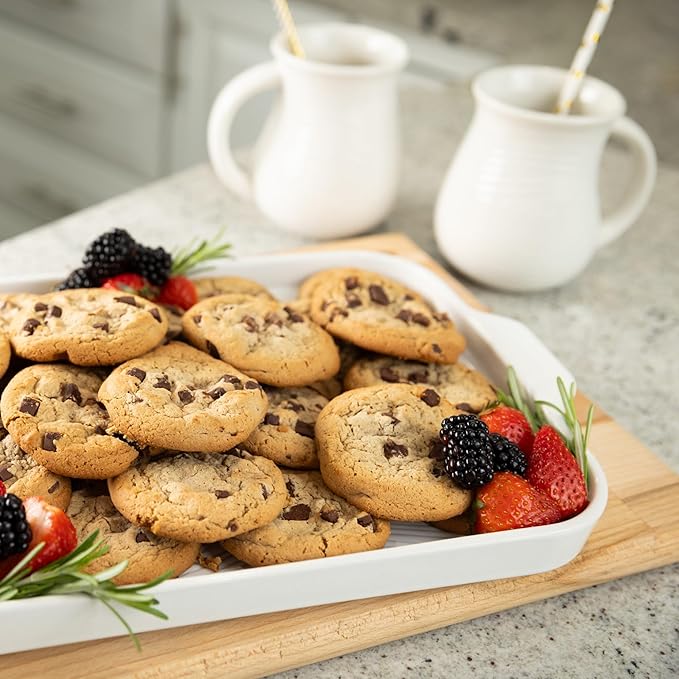 Temp-tations by Tara Baking Pans Set - 9x13" Set of 2 Woodland White Bakeware Sets with Casserole
